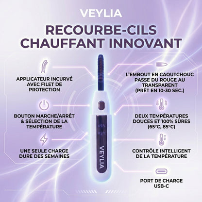 VEYLIA™ Recourbe-cils chauffant professionnel